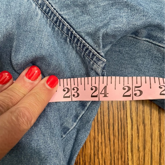 Bobbie Brooks Vintage Denim Shirt Red Birds Cardinal Fall Size XL - Picture 5 of 9